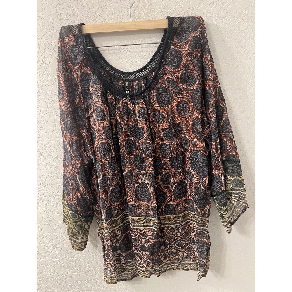 Plenty By Tracy Reese‎ Women Black Long Sleeve Blouse size M
